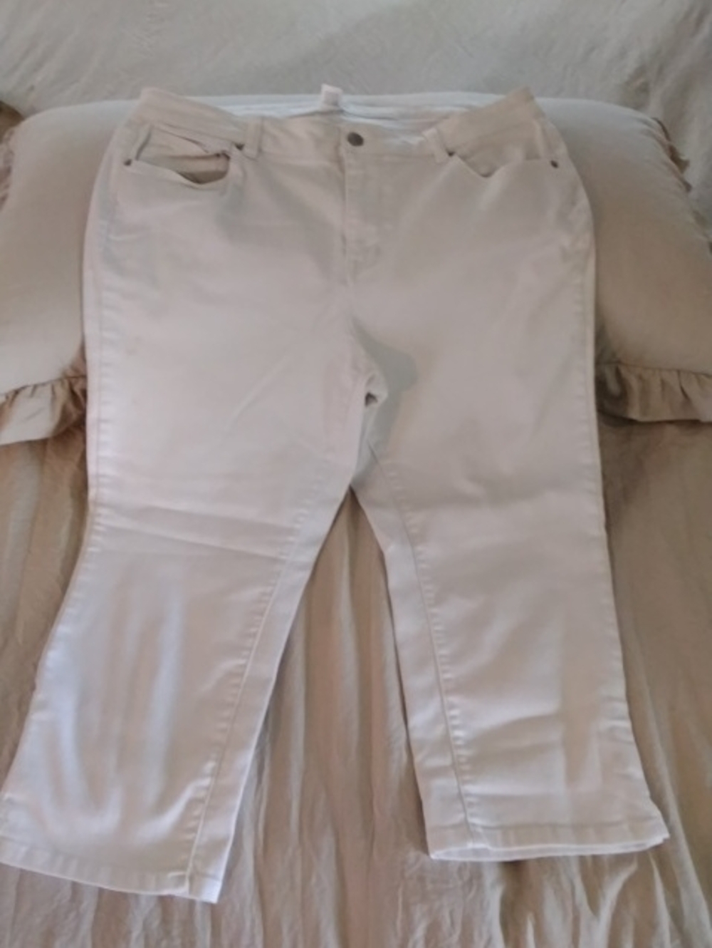 Westport White Cropped Stretch Jeans